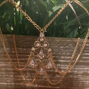 Stunning gold & silver head piece